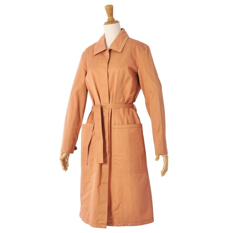 Hermes Shirt Dress with Belt Studded Cot
