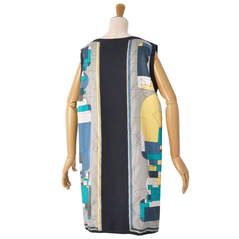 Hermes Dress Tunic Sleeveless Silk Switch