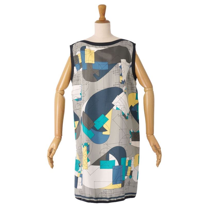 Hermes Dress Tunic Sleeveless Silk Switch
