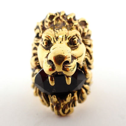 Gucci Lion Head Color Stone Ring