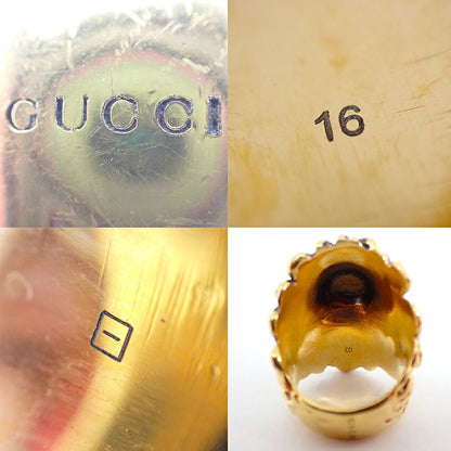 Gucci Lion Head Color Stone Ring