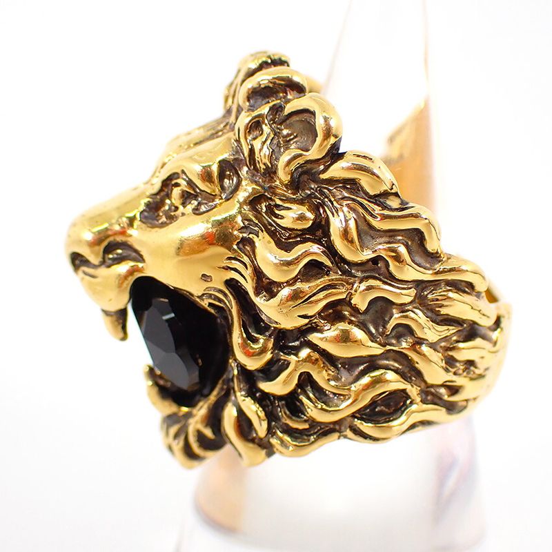 Gucci Lion Head Color Stone Ring
