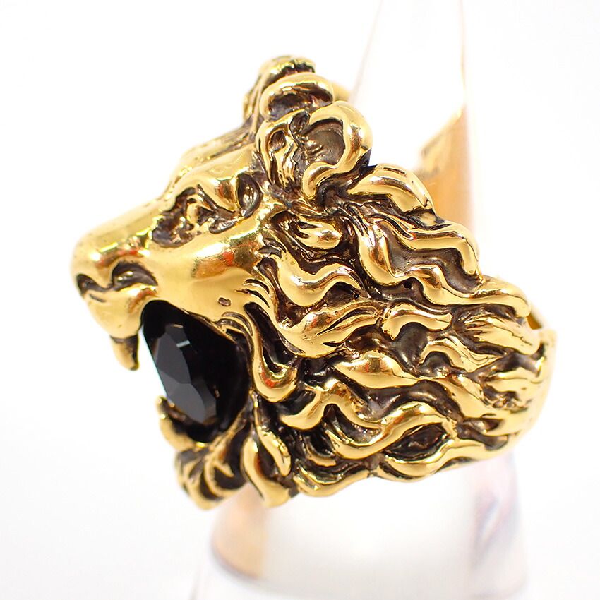 Gucci Lion Head Color Stone Ring