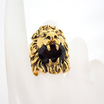 Gucci Lion Head Color Stone Ring