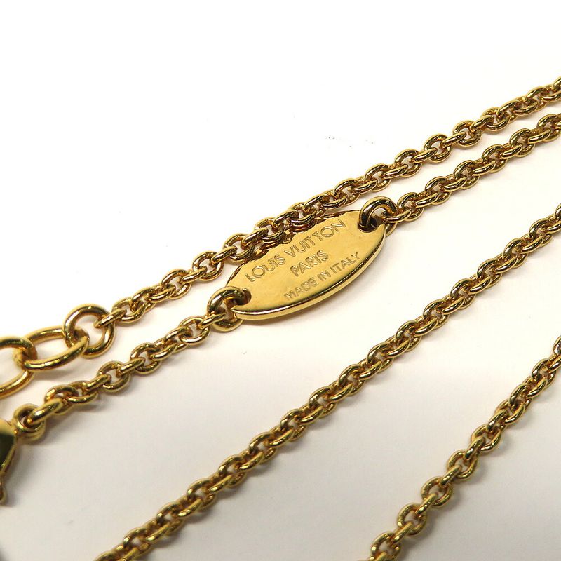 Louis Vuitton LV Eclipse Necklace Round Circle Gold
