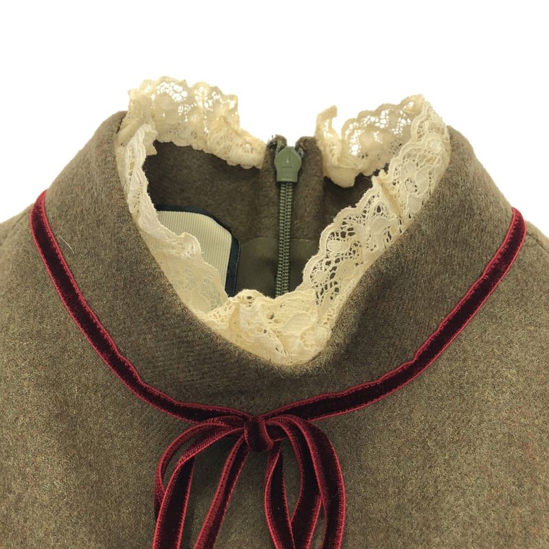 Gucci Sample Wool Dress Khaki