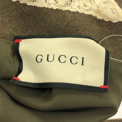 Gucci Sample Wool Dress Khaki