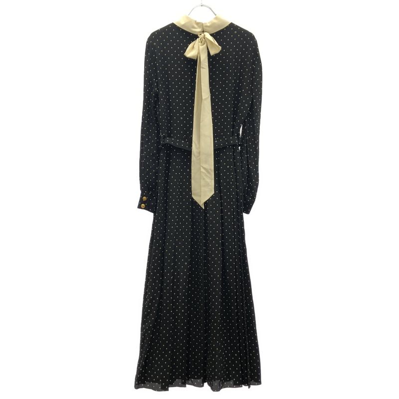 Gucci Silk Dot Dress Black 38