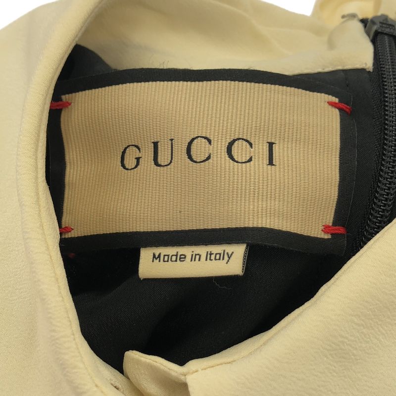 Gucci Silk Dot Dress Black 38