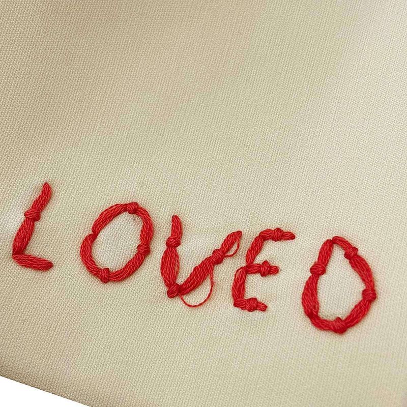 Gucci Love Embroidered Trousers Pants Ivory 42