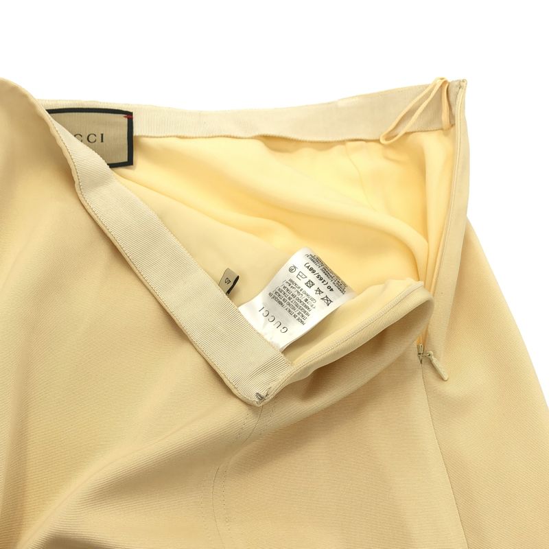 Gucci Zip Up Long Skirt Ivory 40