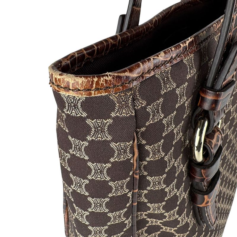 Celine Handbag Macadam Leather Canvas