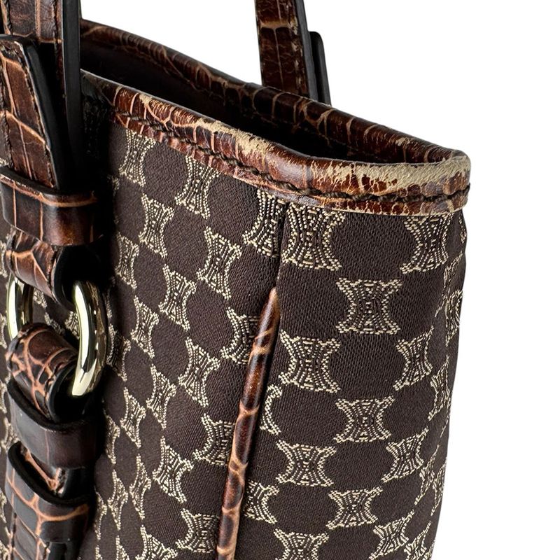 Celine Handbag Macadam Leather Canvas