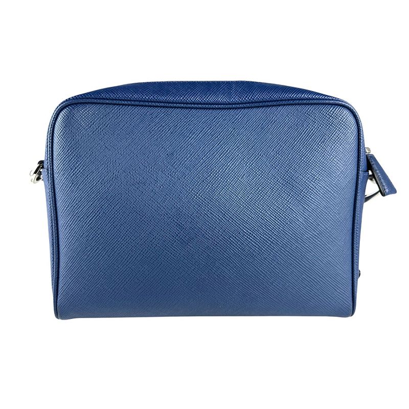 Prada Shoulder Bag Leather Blue