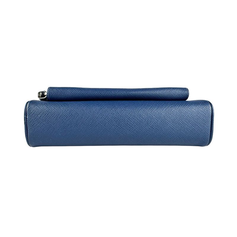Prada Shoulder Bag Leather Blue