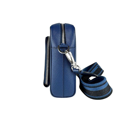 Prada Shoulder Bag Leather Blue