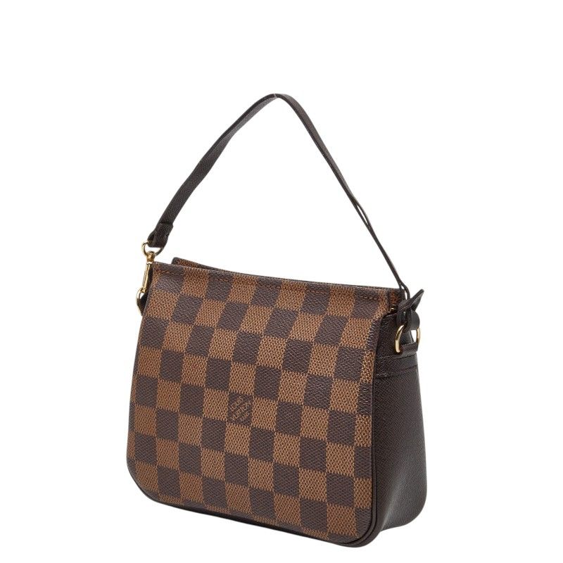 Louis Vuitton Damier Trousse Makeup Pouch Handbag Brown