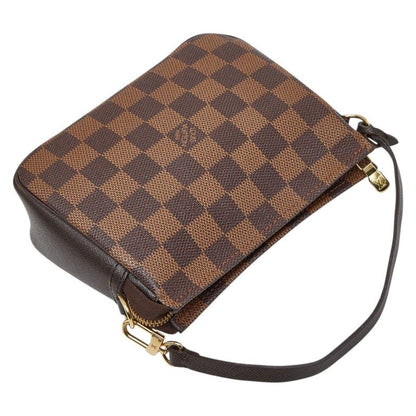 Louis Vuitton Damier Trousse Makeup Pouch Handbag Brown