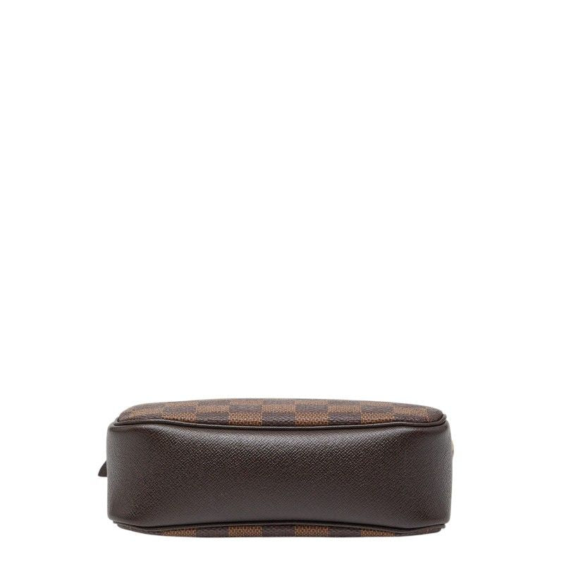 Louis Vuitton Damier Trousse Makeup Pouch Handbag Brown