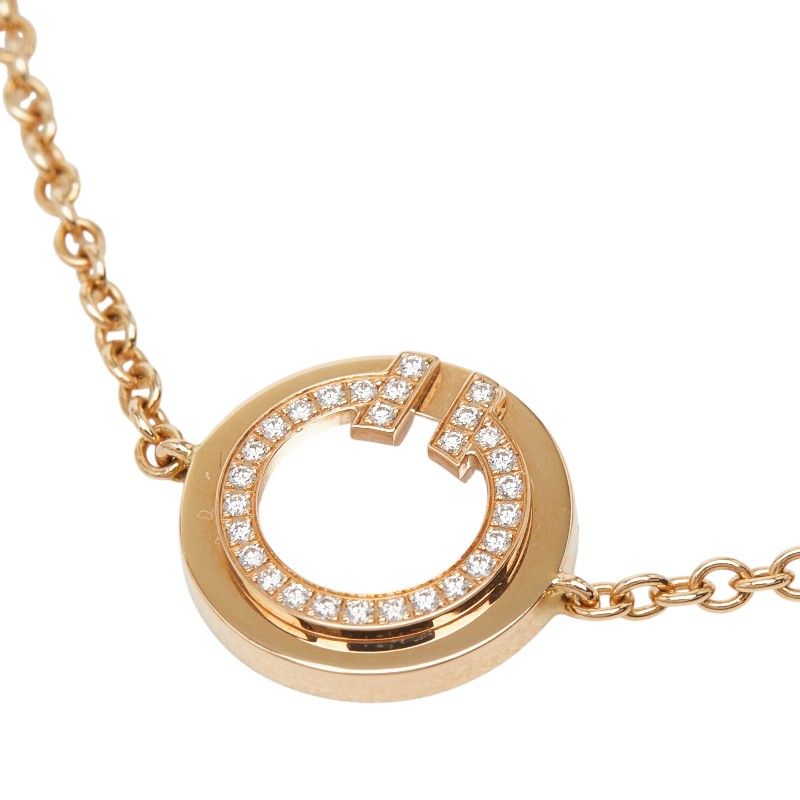 Tiffany & Co. T-toe Circle 18K Yellow Gold Diamond Mother of Pearl