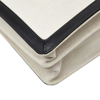 Balenciaga Navy Pochette White Black Canvas Leather Shoulder Bag