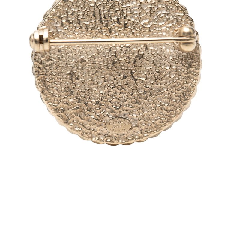 Chanel CC Logo Gold White Plated Shoulder Bag