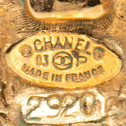 Chanel Vintage CC Logo Gold Plated Ring