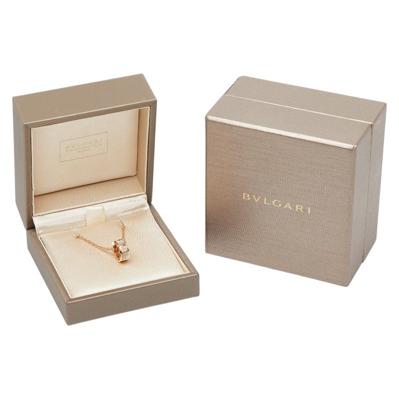 Bvlgari Serpenti Pink Gold Diamond Mother of Pearl Necklace