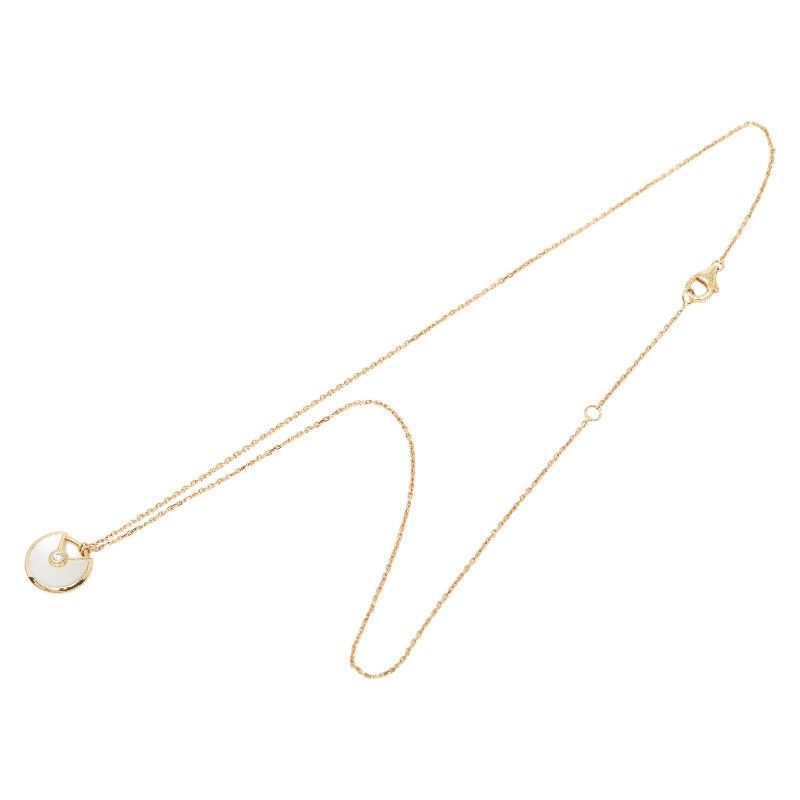 Cartier Amulet de XS 18K Yellow Gold Diamond White Shell Necklace