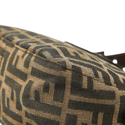Fendi Zucca Mamma Baguette Shoulder Bag Brown Canvas Leather
