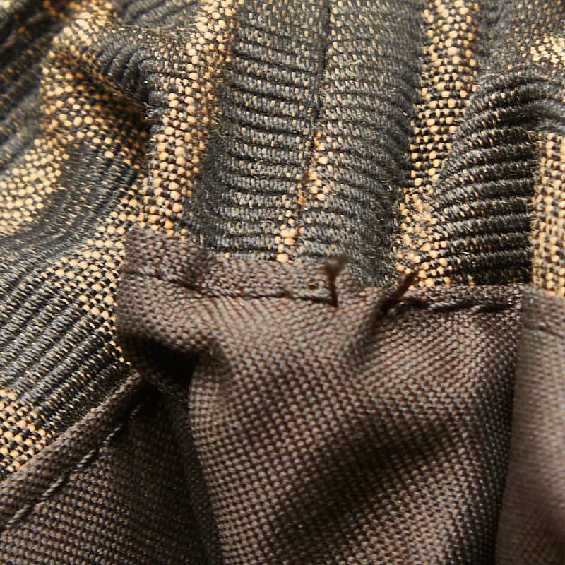 Fendi Zucca Mamma Baguette Shoulder Bag Brown Canvas Leather