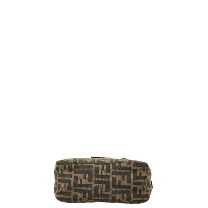 Fendi Zucca Mamma Baguette Shoulder Bag Brown Canvas Leather