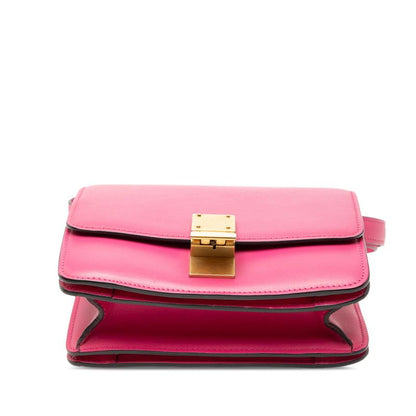 Celine Classic Box Small Pink Leather Shoulder Bag