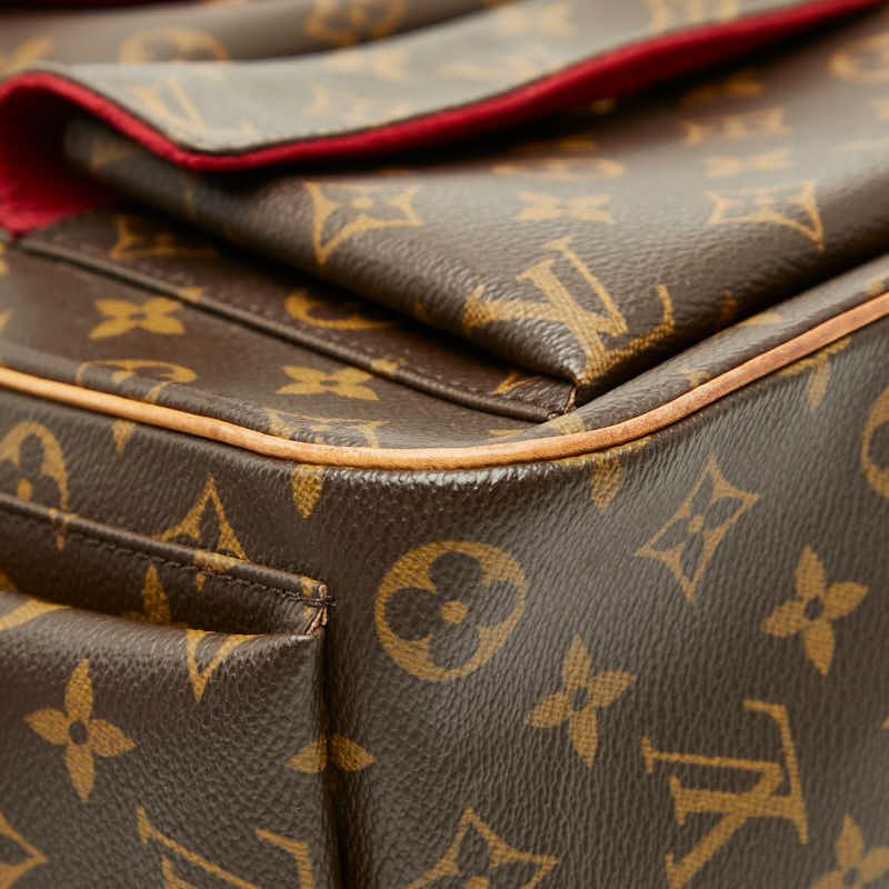 Louis Vuitton Monogram Exantrie Cite Brown Leather Handbag