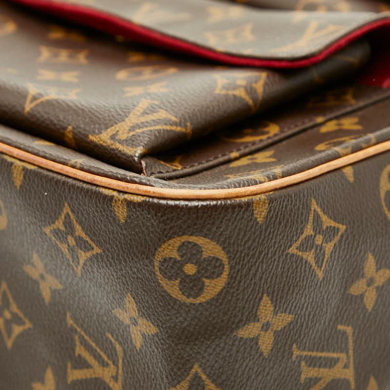 Louis Vuitton Monogram Exantrie Cite Brown Leather Handbag