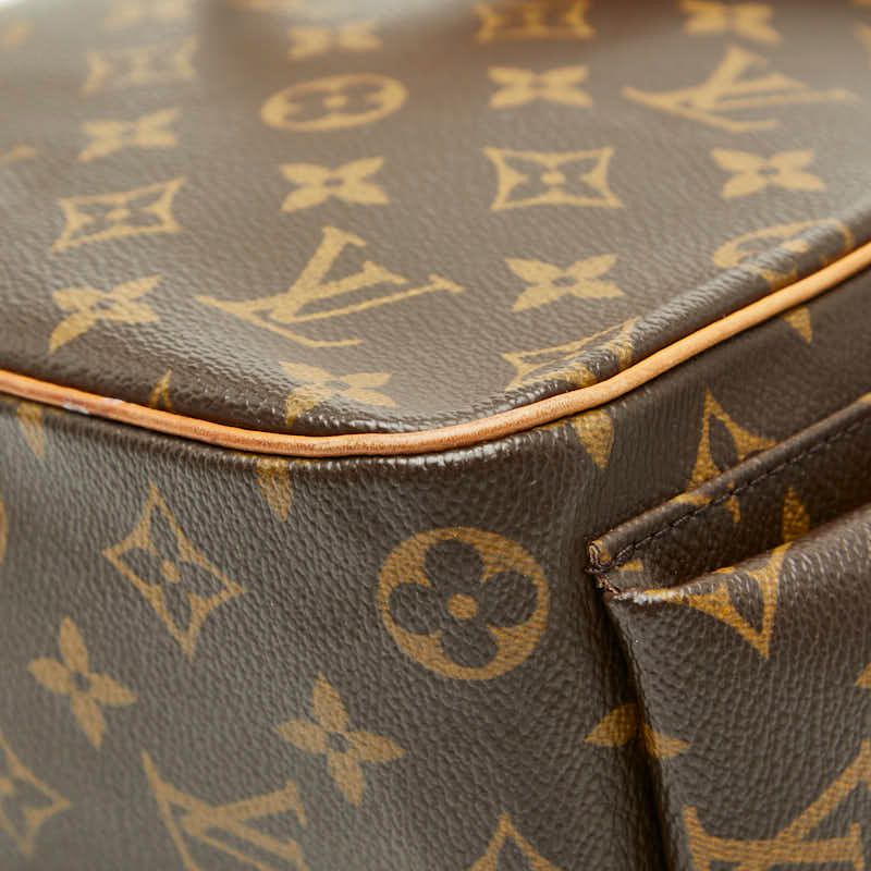 Louis Vuitton Monogram Exantrie Cite Brown Leather Handbag