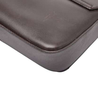 Prada Crossbody Shoulder Bag Brown Leather