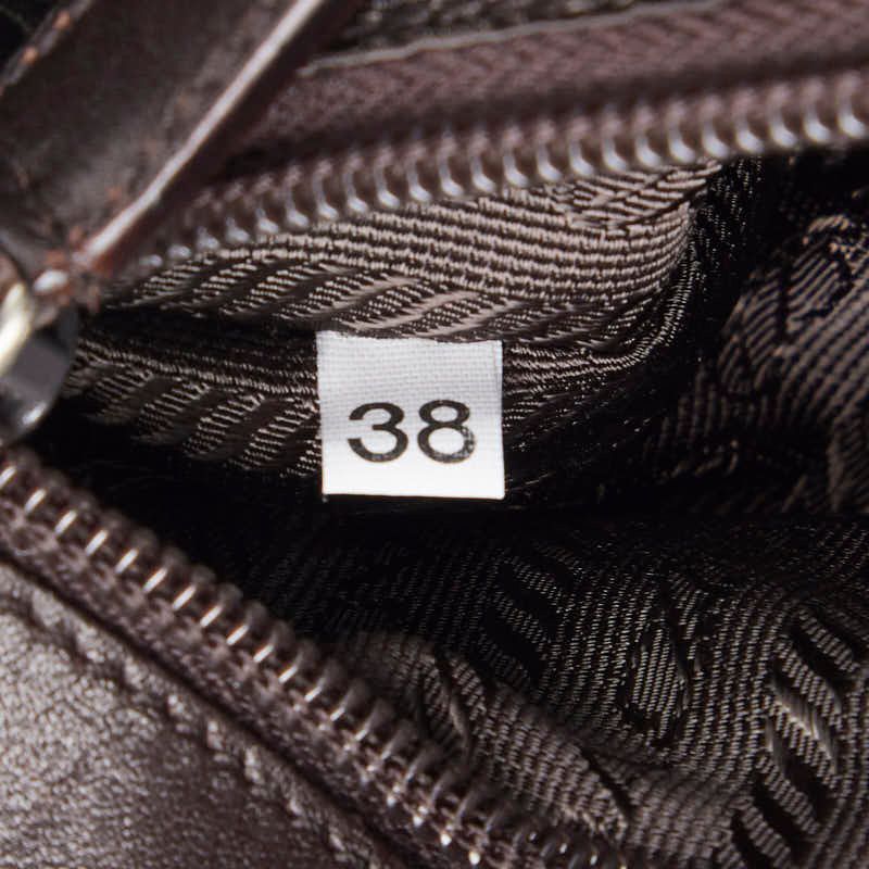 Prada Crossbody Shoulder Bag Brown Leather