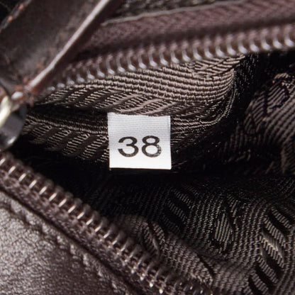 Prada Crossbody Shoulder Bag Brown Leather