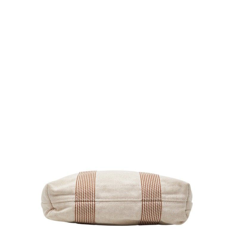 Hermes Fourre Tout Cabas Tote Beige Brown Canvas