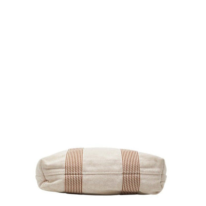 Hermes Fourre Tout Cabas Tote Beige Brown Canvas