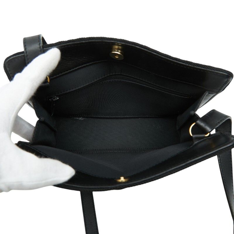 Dior CD Logo Crossbody Shoulder Bag Black Leather