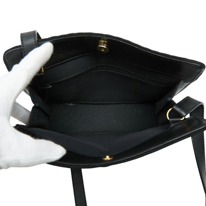 Dior CD Logo Crossbody Shoulder Bag Black Leather