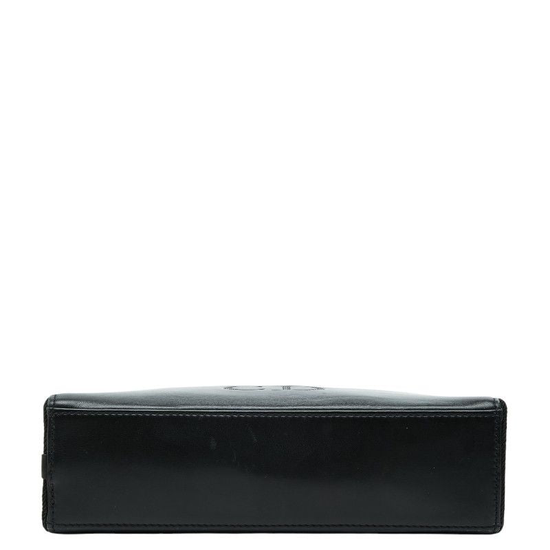 Dior CD Logo Crossbody Shoulder Bag Black Leather