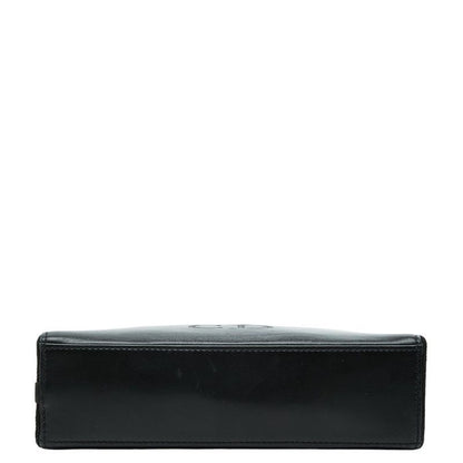 Dior CD Logo Crossbody Shoulder Bag Black Leather
