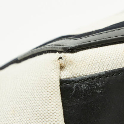 Balenciaga Navy Cabas S Tote White Black Canvas Leather