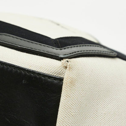 Balenciaga Navy Cabas S Tote White Black Canvas Leather