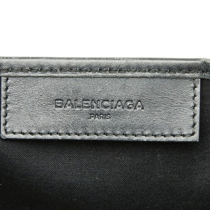 Balenciaga Navy Cabas S Tote White Black Canvas Leather