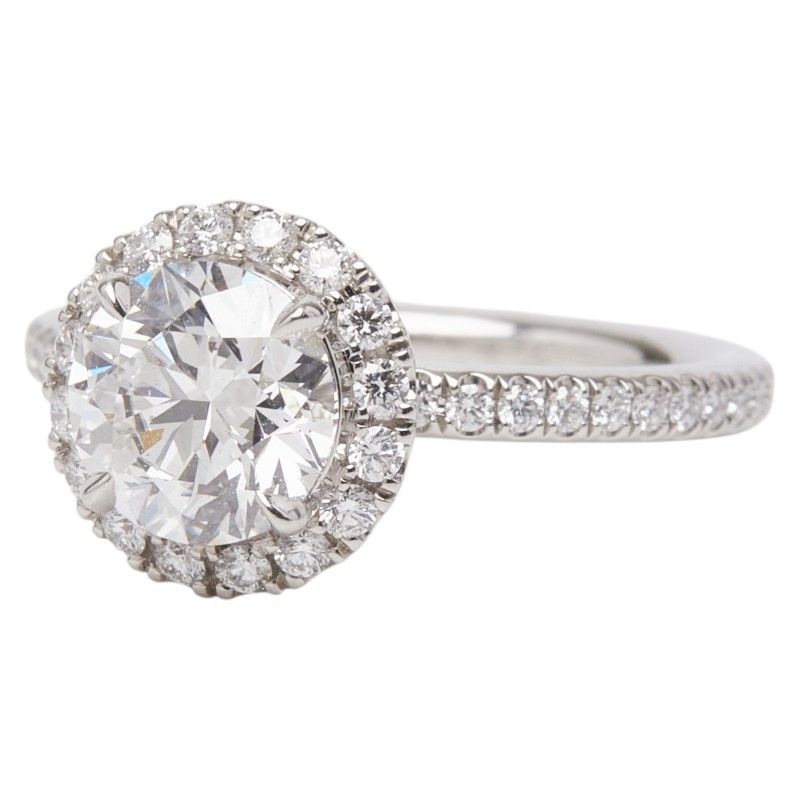 Harry Winston Round Cut Micro Pave Ring