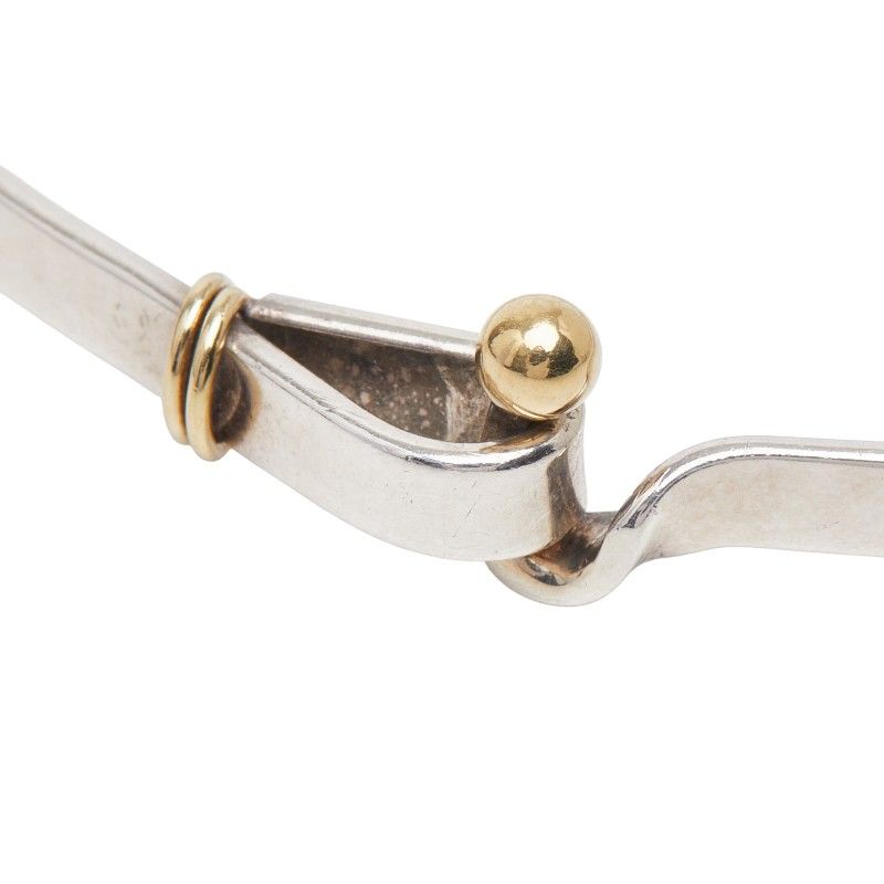 Tiffany & Co. Hook Eye Silver Gold 18K Yellow